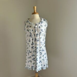 Vintage Laura Ashley blue floral nightgown